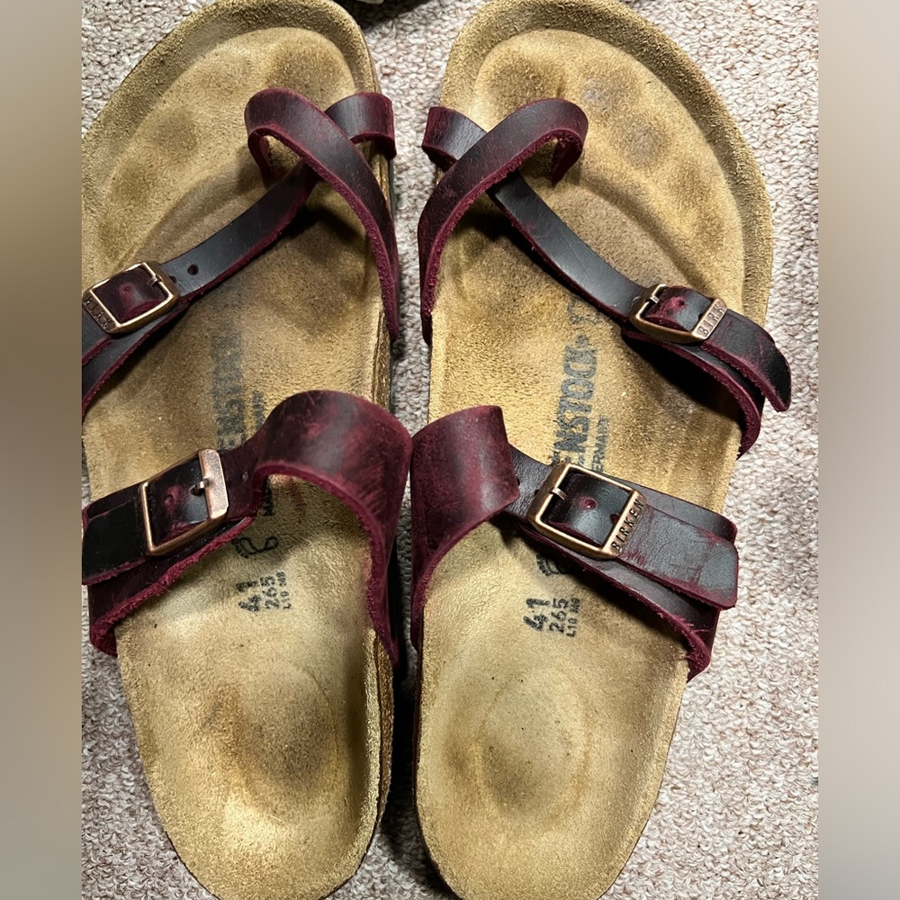 Birkenstock burgundy Mayari Sandals